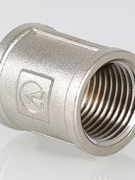 Муфта VALTEC  1/2" латунь никелированная VTr.270.N.0004