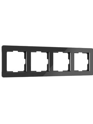 Рамка Werkel на 4 поста Acrylic (черный) W0042708