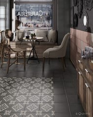 Керамогранитная плитка EQUIPE ART NOUVEAU Charcoal Grey (200х200) темно-серая, 24398 (кв.м.)