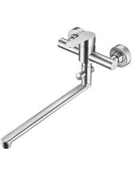 Смеситель для ванны/душа Swedbe Latuno L11307 с изливом 322мм Z формы и дивертером, сталь нержавеющ