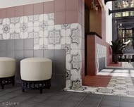 Керамогранитная плитка EQUIPE ART NOUVEAU Charcoal Grey (200х200) темно-серая, 24398 (кв.м.)