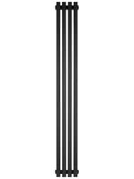 Дизайн-радиатор STOUT Tube Quadro 4 секц. ниж.прав.подкл. QV40-1750-4 R RAL1T103S9005черн.мат.муар — миниатюра 1