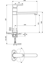 ��������� ��� ����� Ideal Standard CERAFINE O �������������, ����� 205��, ���� BC501AA