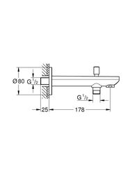 ����� ��� ����� Grohe BauContemporary ���������, � ��������������, ����� 178 ��, ���� 13390000
