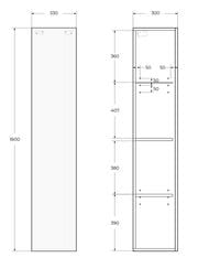 ����� BelBagno UNO 330x300x1600 ���������, 1 ������, ������ ������� UNO-1600-1A-SC-VO