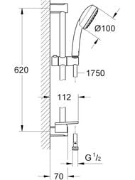 ������� �������� Grohe Tempesta Cosmopolitan 26083002  ���� 100��, 1 �����, ������, �����, �������