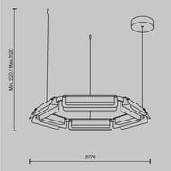 ��������� ���������� Maytoni Flat (����) MOD296PL-L40BC3K, 3000K, 40��, 120�, IP20, LED, ������