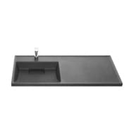 Раковина Aquaton Лондри 120 1A72843KLH21L 1200x500x162 д/стир.маш., литой мрамор, левая, графит