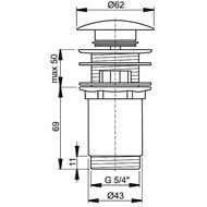 ������ ��� ����������� Alcaplast A392B CLICK-CLACK 1 1/4  ������������., ������� ��������, �����