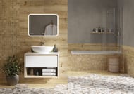 Раковина Cersanit MODUO 55 LEAF (565х365х150) на столешницу, белая 63571