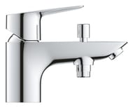 Смеситель для ванны Grohe BauLoop 68 мм, однозахватный, автоматический переключатель, хром 23562001