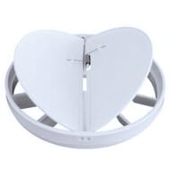 Вентилятор MMOTORS-P UE 100 сверхтихий, квадрат стекло, белый, с обратным клапаном 2275