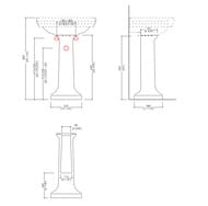 Пьедестал для раковины Devon&Devon Etoile IBCOLET 645х310 белый
