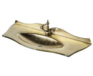 Раковина для тумбы Caprigo Бурже 120 (1150х462х150) стеклянная с бортиком, золото OW15-11016-(G)