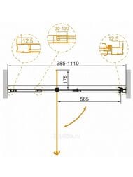 ������� ����� CEZARES VARIANTE (985-1110x1950) B-1-100/110-C-Cr ������ �����./����
