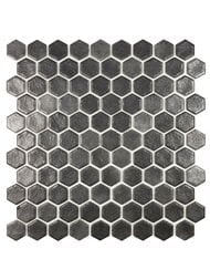 Мозаика противоскользящая Vidrepur Hex   509 Antid. (307х317) на сетке, черная (шт.) — миниатюра 1