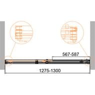 Душевая дверь CEZARES DUET SOFT-M-BF-1-130-C-Cr (1275-1300)x1950 стекло прозрачное, профиль хром