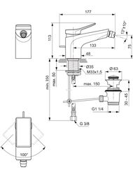 ��������� ��� ���� Ideal Standard CONCA BC760GN �������������, ������ ������, ���������� �����