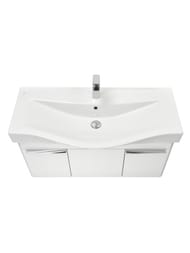 Раковина Aquaton Беверли 100 1WH302502 1000x480x180, перелив, отверстие под смеситель, белый фарфор