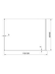 ������� ������ RAVAK WALK-IN CORNER (1100�800�2000) ������, ����� �������+Transparent