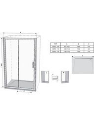 ������� ����� RAVAK 10� 10DP2 ���������� (1100�1900) ��������� + �����������