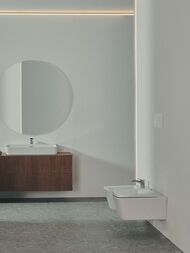 Биде подвесное Ideal Standard BLEND CUBE 360x540x250 со скрытым креплением, белое матовое T3687V1