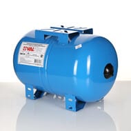 Расширительный бак для ГВС и ХВС Valtec 24л, 3/4", горизонтальный, синий VT.AO.B.060024