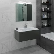 Тумба под раковину La Fenice TERRA Grigio 100 см (952х455х355) серая матовая FNC-01-TER-G-100