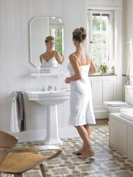 Умывальник DURAVIT 1930 Series 800х550х245 1 отв.,2 намеч. под смес., перелив 0438800000