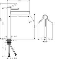 ��������� Hansgrohe Finoris 76070700 ��� ��������, ����� 260, ������� ������ Push-Open, �����.�����