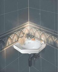 Рукомойник угловой DURAVIT 1930 Series 595х450х195 с отверстием под смеситель и переливом 0793420000