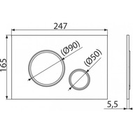 Кнопка для бачка-инсталляции ALCAPLAST M678 черный матовый