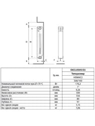 ������! �������� ����������� Fondital Exclusivo D3 500/100 (97�556) ����� 8 ������, 1408 ����