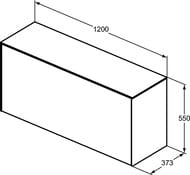 ����� ��� �������� Ideal Standard CONCA 1200x373x550 2 �����, �����, �� ����������� T4320Y3