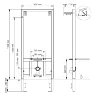Рама для биде BERGES NOVUM 500х1123-1363мм арт. 049212