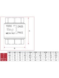 ������ �������� ITAP YORK 3/4" �� 103 ���������, � ����������� ������