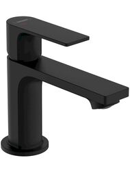 Смеситель для раковины Hansgrohe Rebris E 72585670 однозахват., металлический слив.набор, мат.черный — миниатюра 1