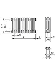 Zehnder Charleston 3057  8 ,   3/4", 592 , 