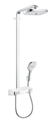 Душевая система Hansgrohe Raindance Select E 300 2jet Showerpipe с термостатом,хром/белый 27126400