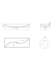 �������� ��������� SALINI Sonata (1195�450�130) ���.������ S-Stone, �������, ������ 1401201MF