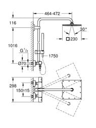 ������� ������� Grohe Euphoria XXL 26187000 ��������� ��� ����, ������� � ������ ���, ������