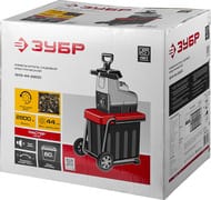 Садовый измельчитель ЗУБР ЗИЭ-44-2800 бесшумный, 2800 Вт, контейнер 60 л