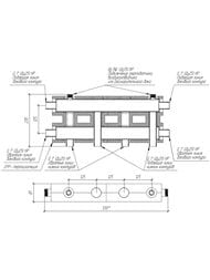 Модульный коллектор Gidruss MKSS-60-3D.EPP до 60 кВт, магистраль 1", 2+1 контура, EPP-термоизол — изображение 3