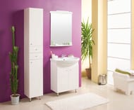 Тумба под раковину AQUATON Минима 65 1A104201MN010 610x349x720 напольная, 2 дверцы, белый глянец