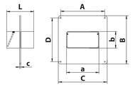 Соединитель Vents 5551 (55х110) с пластиной и обратным клапаном