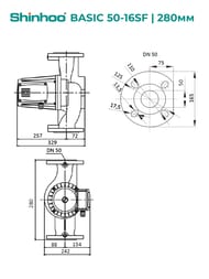   SHINHOO BASIC 50-16SF 3x380, DN 50, , 71222004