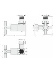 ������� 3D ������ ����� ������� �����, 1/2"��3/4" �������� �����, 12-1411-1234
