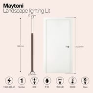 ����������� ���������� Maytoni Lit (���) O593FL-L20BR3K, 3000K 20�� IP 65, ����������