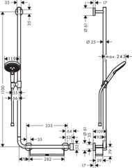 ������� ����� Hansgrohe Raindance Select S 120/Unica Comfort 1,1�, �����, �����, ����/����� 26325400