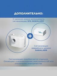 Насос SFA SANIPRO XR Silence 413х180х263 для унитаза, умывальника, душа, биде